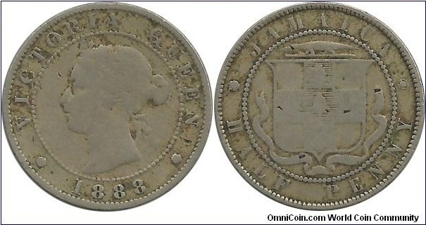 Jamaica ½ Penny 1888