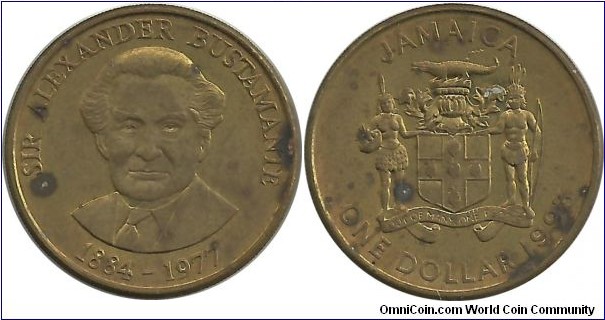 Jamaica 1 Dollar 1993