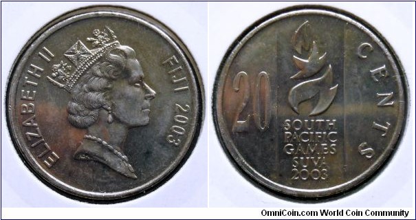 Fiji 20 cents.
2003, South Pacific Games - Suva 2003
