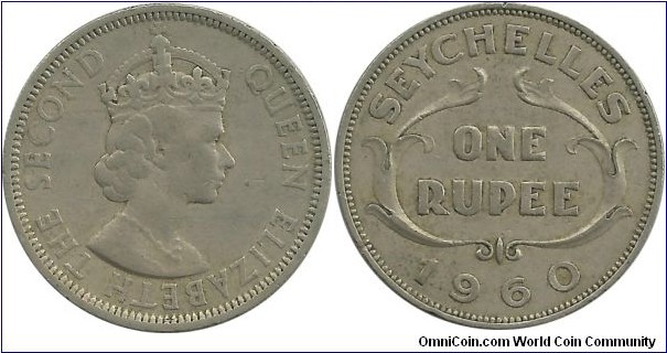 Seychelles 1 Rupee 1960