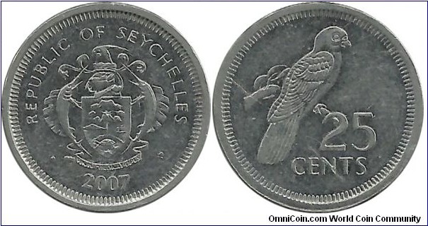 Seychelles 25 Cents 2007