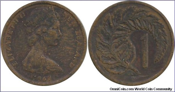NewZealand 1 Cent 1967