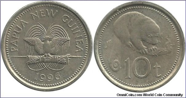 PapuaNGuinea 10 Toea 1996