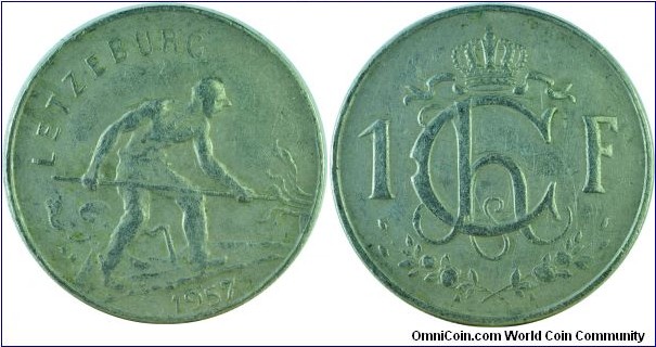 Luxembourg1Franc-km46.3-1957