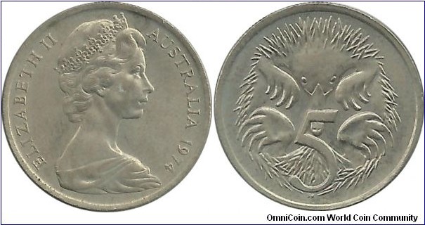 Australia 5 Cents 1974