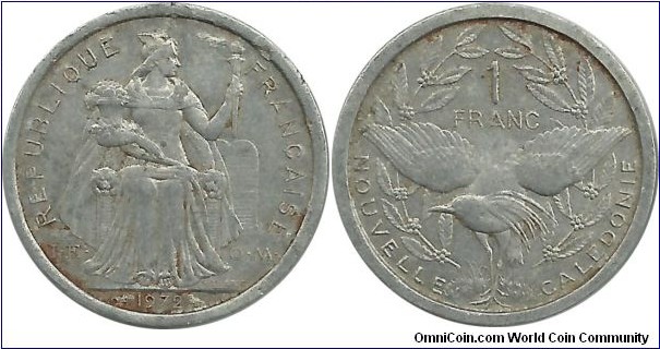 NewCaledonia 1 Franc 1972 IEOM