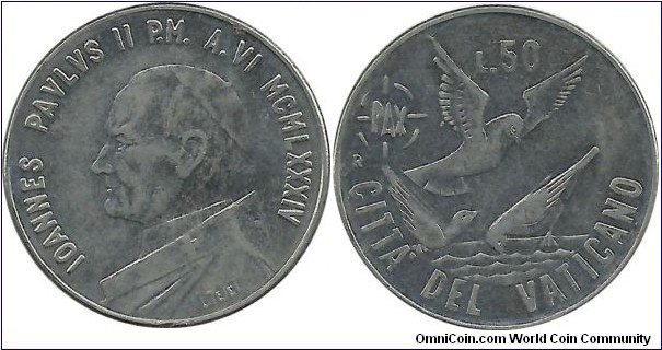 Vatican 50 Lire 1984