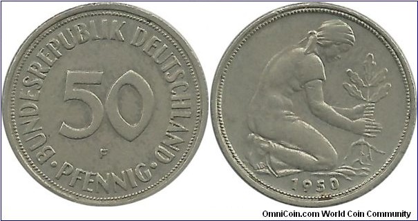 Germany-West 50 Pfennig 1950F
