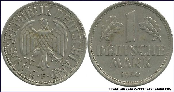 Germany-West 1 DM (DeutscheMark) 1950F