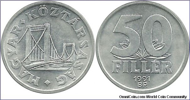 Hungary 50 Filler 1991