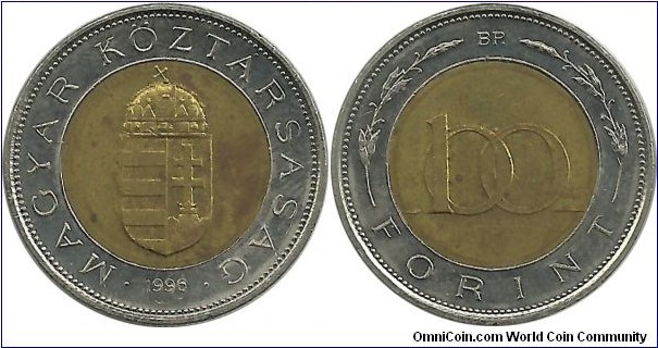 Hungary 100 Forint 1996
