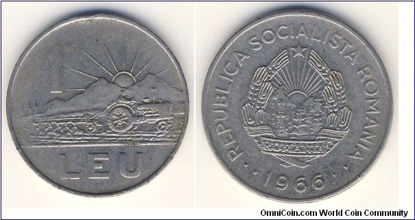 1 Leu (Socialist Republic of Romania // Nickel clad steel)