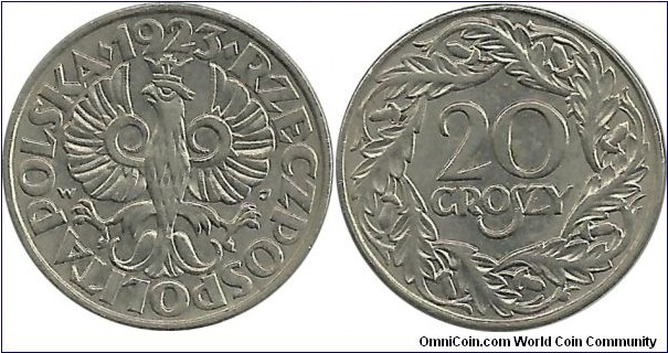 Poland 20 Groszy 1923