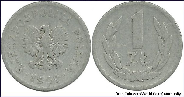 Poland 1 Zloty 1949