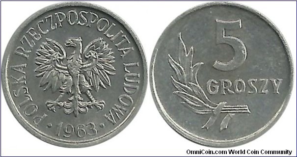 Poland 5 Groszy 1963