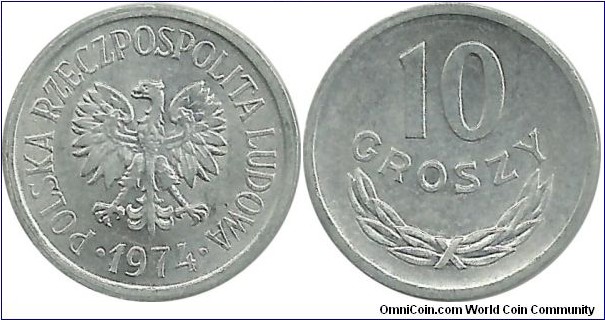 Poland 10 Groszy 1974