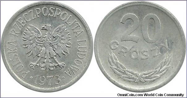 Poland 20 Groszy 1973