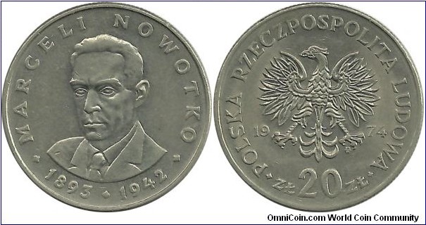 Poland 20 Zlotych 1974