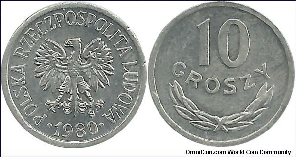 Poland 10 Groszy 1980
