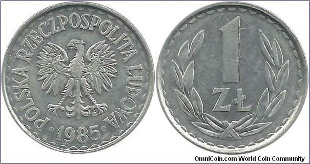 Poland 1 Zloty 1985