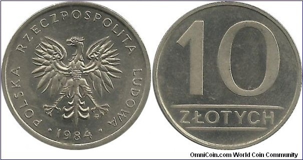 Poland 10 Zlotych 1984