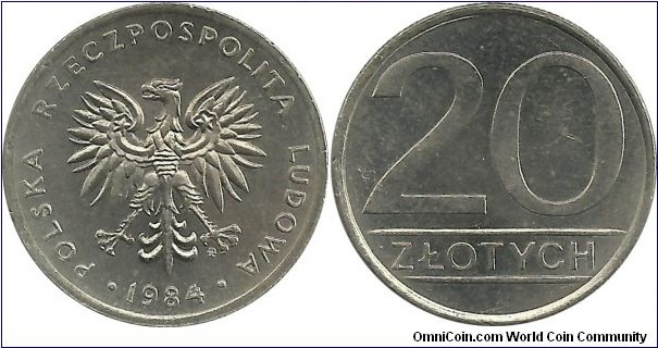 Poland 20 Zlotych 1984