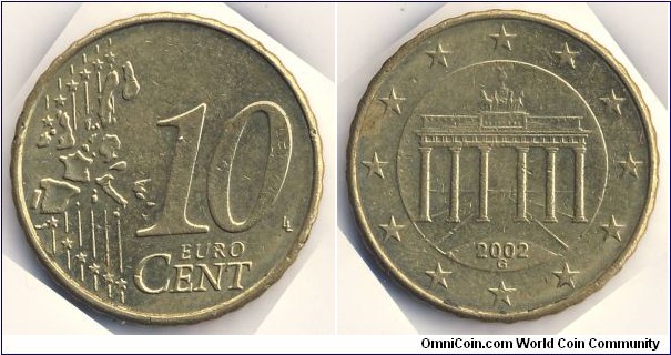 10 Euro Cent (European Union - Federal Republic of Germany // Nordic Gold)