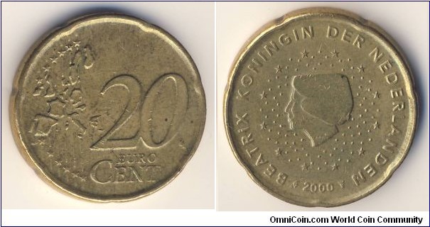 20 Euro Cent (European Union - Kingdom of the Netherlands / Queen Beatrix // Nordic Gold)
