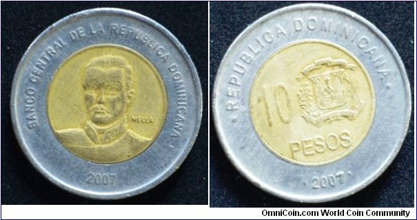 10 Pesos
Bi-metallic