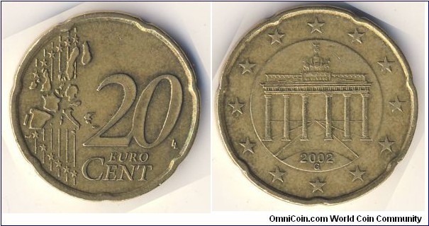 20 Euro Cent (European Union - Federal Republic of Germany // Nordic Gold)
