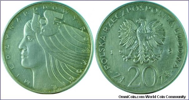 Poland20Zlotych-WomensYear-y75-1975