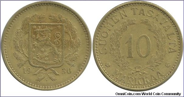 Finland 10 Markkaa 1930