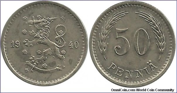 Finland 50 Penniä 1940