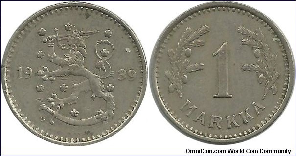 Finland 1 Markka 1939