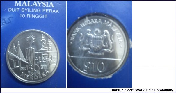 30TH ANNIVERSARY INDEPENDENCE : RM10 500.SILVER
