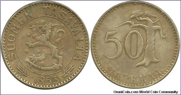 Finland 50 Markkaa 1953