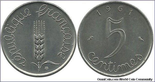 France 5 Centimes 1961