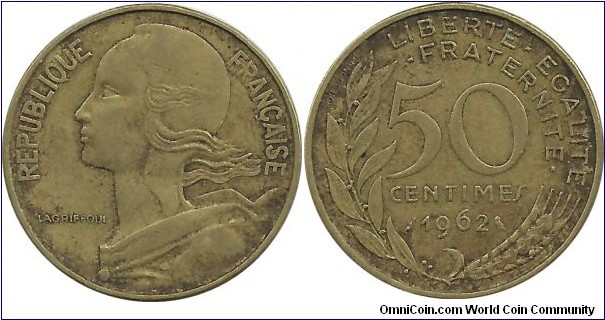 France 50 Centimes 1962