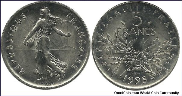 France 5 Francs 1995