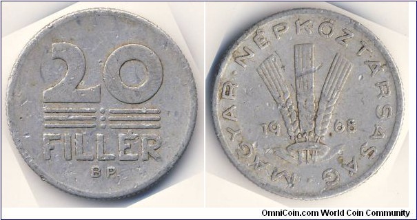 20 Filler (Hungarian People's Republic // Aluminium)