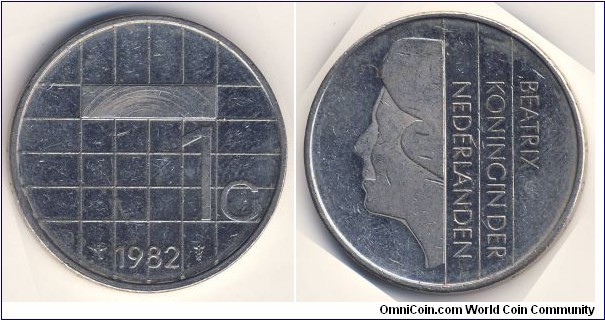 1 Gulden (Kingdom of the Netherlands / Queen Beatrix // Nickel 6g)