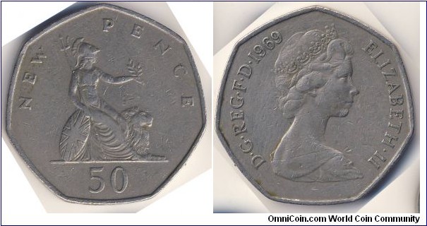 50 Pence (United Kingdom / Queen Elizabeth II // Copper-Nickel)