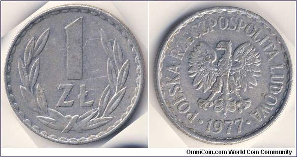 1 Zloty (Polish People's Republic // Aluminium)