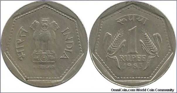 IndiaRepublic 1 Rupee 1983(B)