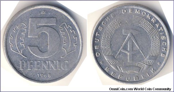 5 Pfennig (East Germany - Democratic Republic // Aluminium)