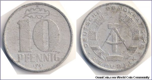 10 Pfennig (East Germany - Democratic Republic // Aluminium)