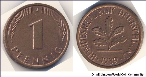 1 Pfennig (West Germany - Federal Republic // Copper clad steel)