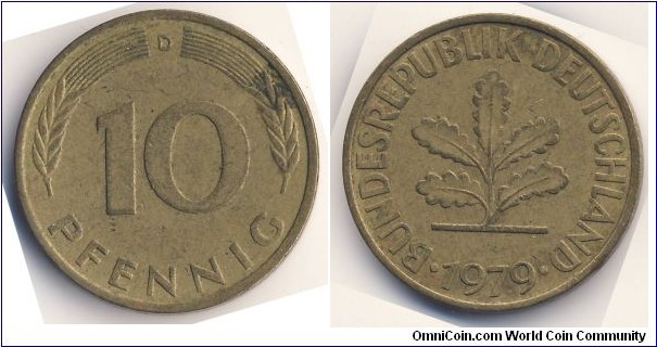 10 Pfennig (West Germany - Federal Republic // Brass clad steel) 