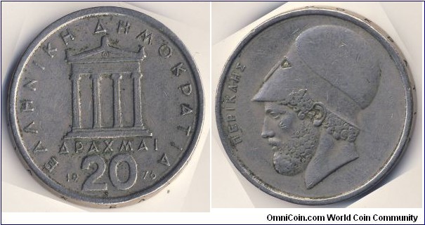 20 Drachmai (3rd Hellenic Republic // Copper-Nickel)
