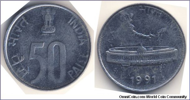50 Paise (Republic of India // Stainless Steel)